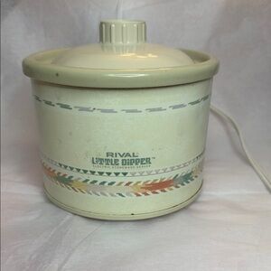 Rival Little Dipper Electric Stoneware Server - Cream with Southwest Design